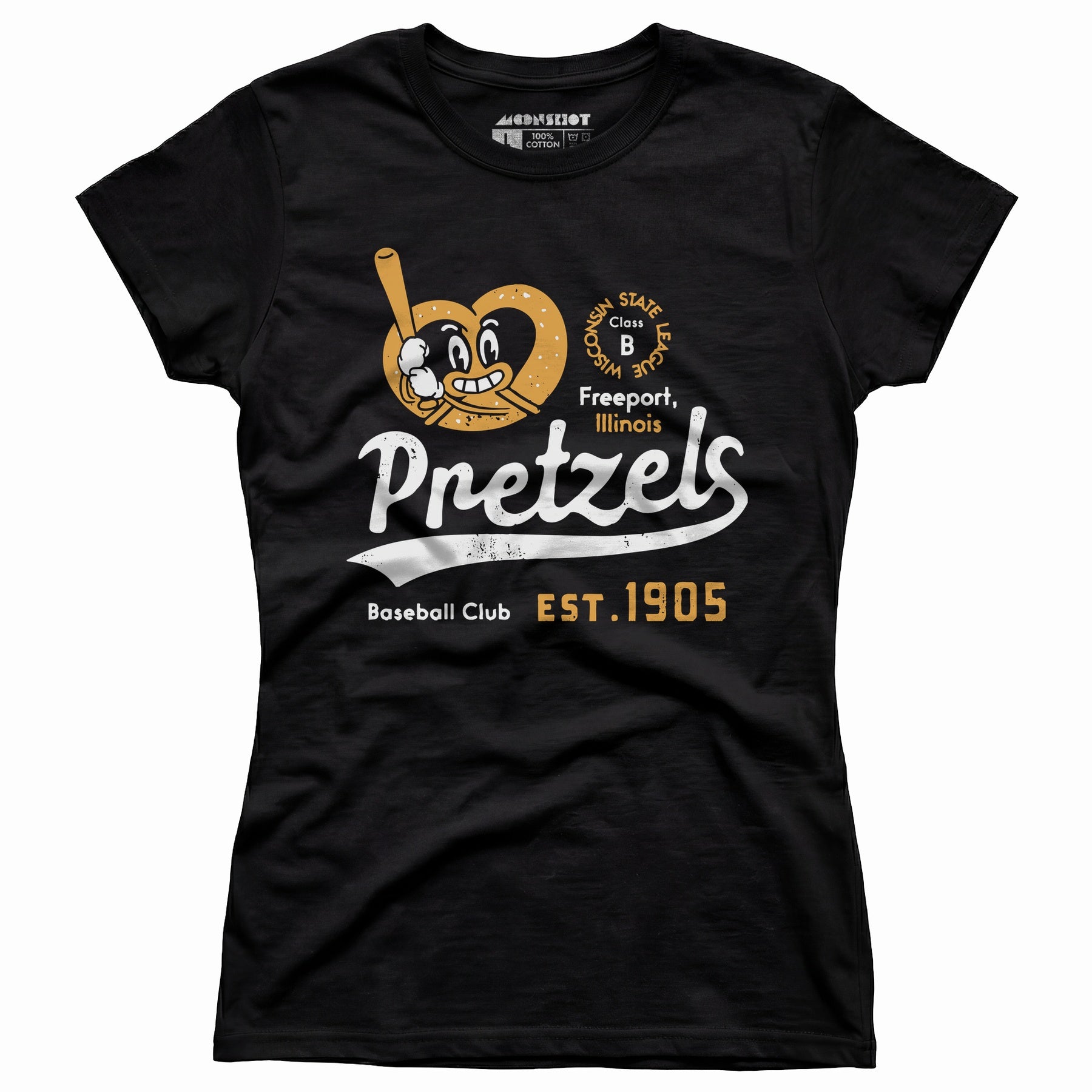 Freeport Pretzels - Illinois - Vintage Defunct Baseball Teams - Women's T-Shirt