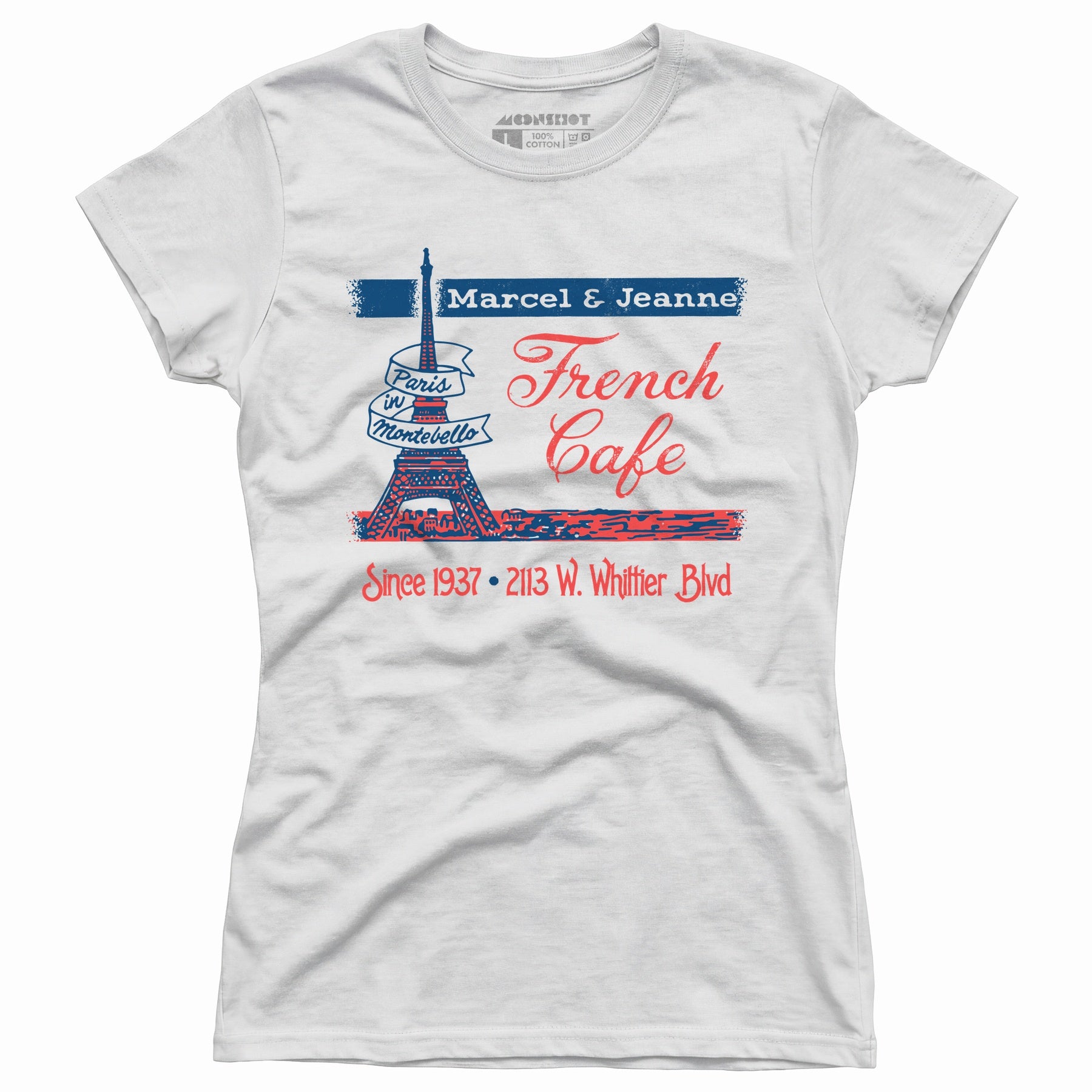 French Cafe - Montebello, CA - Vintage Restaurant - Women's T-Shirt