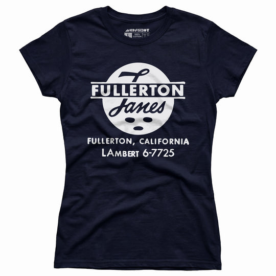 Fullerton Lanes - Fullerton, CA - Vintage Bowling Alley - Women's T-Shirt