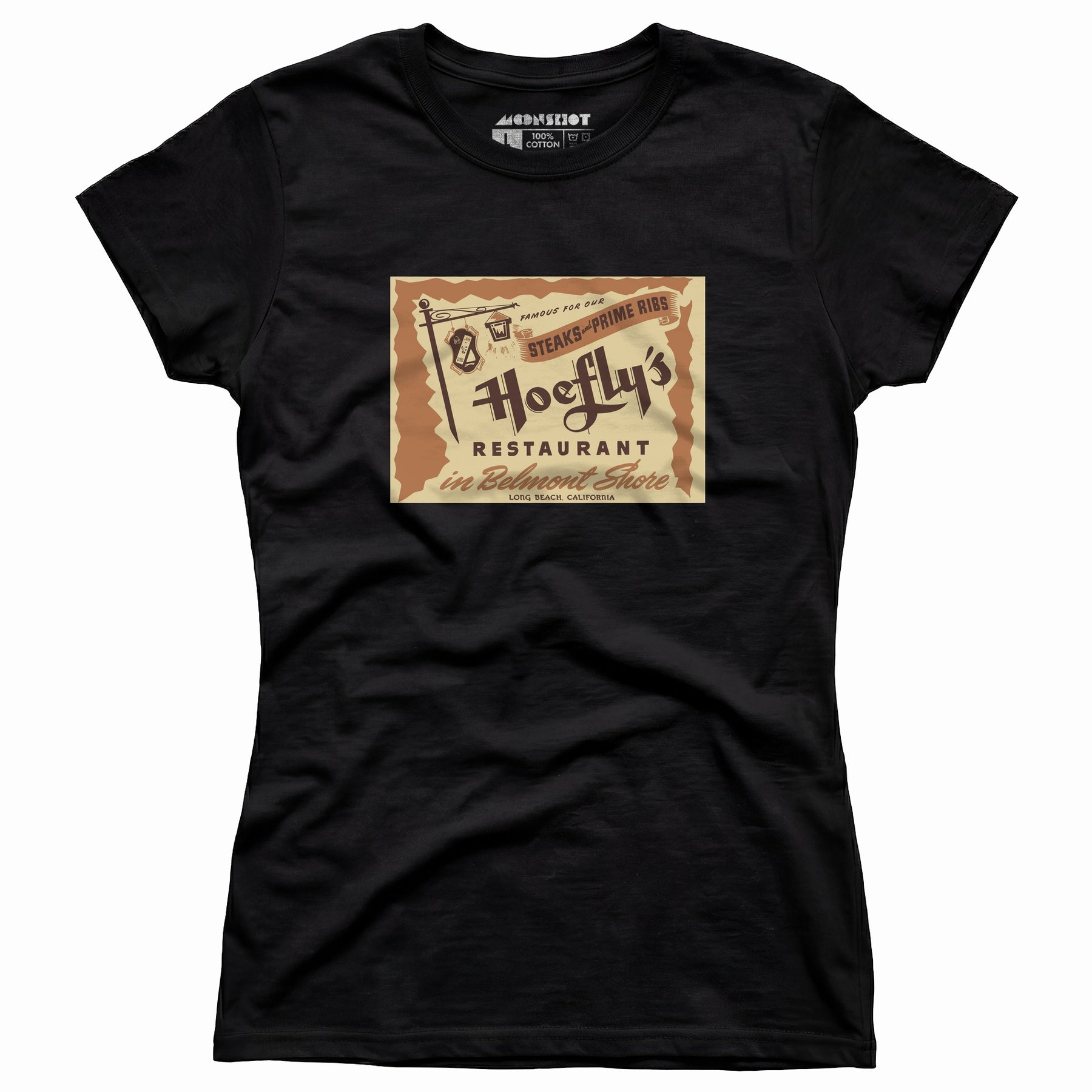 Hoefly's - Belmont Shore, CA - Vintage Restaurant - Women's T-Shirt