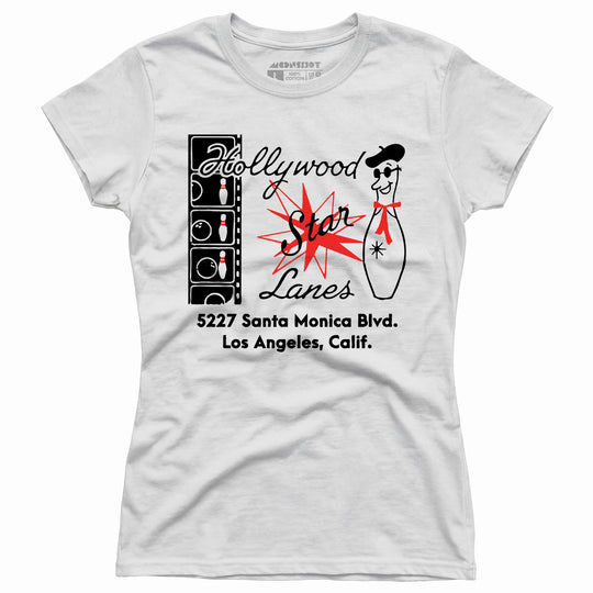 Hollywood Star Lanes - Los Angeles, CA - Vintage Bowling Alley - Women's T-Shirt
