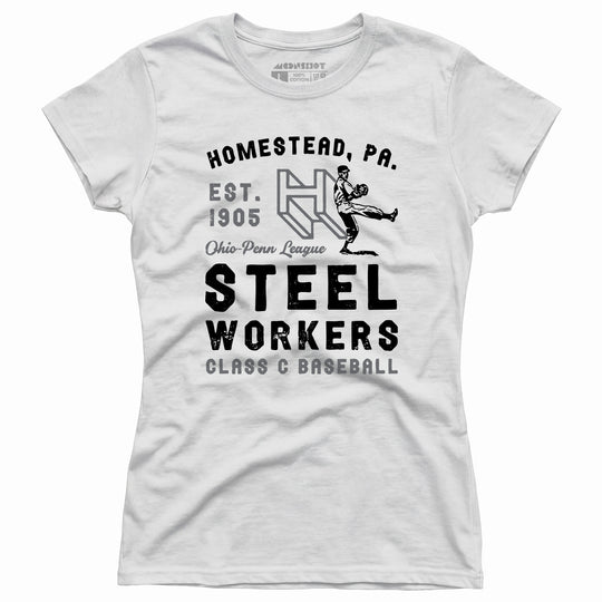 Homestead Steel Workers - Pennsylvania - Vintage Defunct Baseball Teams - Women's T-Shirt