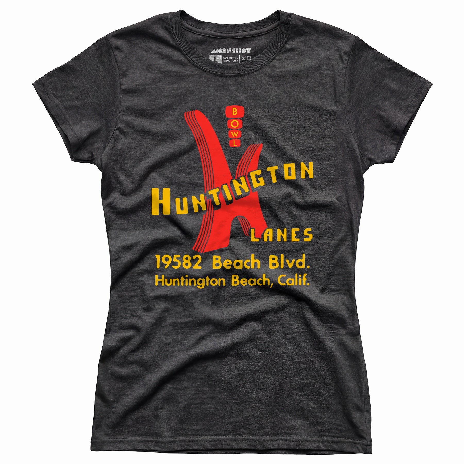 Huntington Lanes - Huntington Beach, CA - Vintage Bowling Alley - Women's T-Shirt