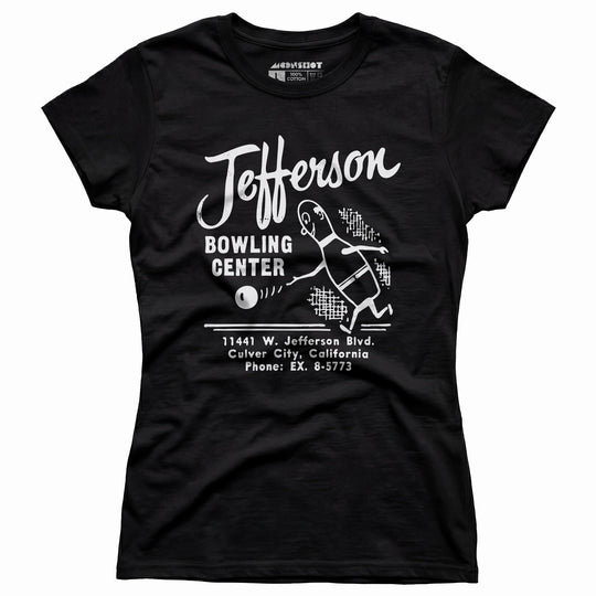 Jefferson Bowling Center - Culver City, CA - Vintage Bowling Alley - Women's T-Shirt