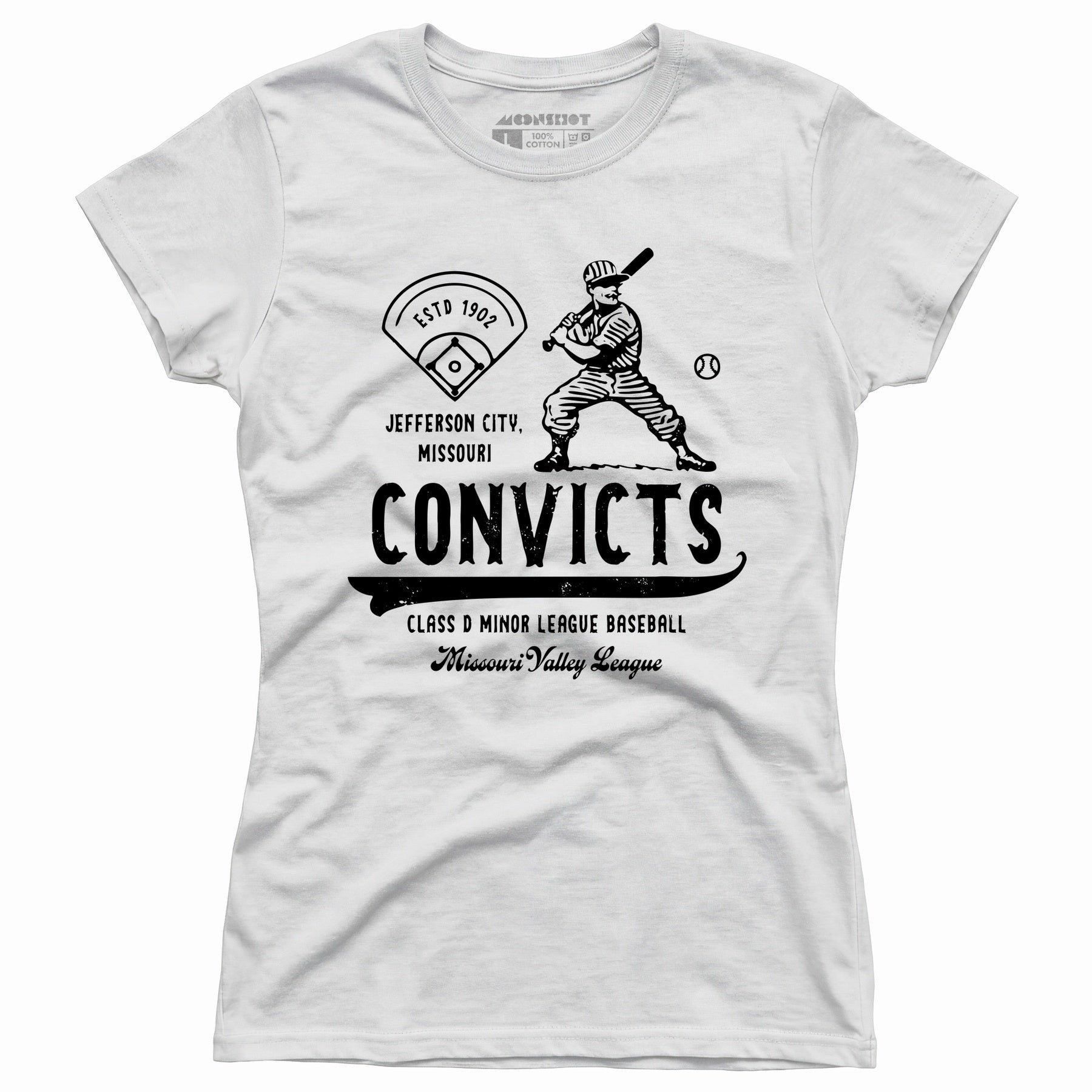 Jefferson City Convicts - Missouri - Vintage Defunct Baseball Teams - Women's T-Shirt