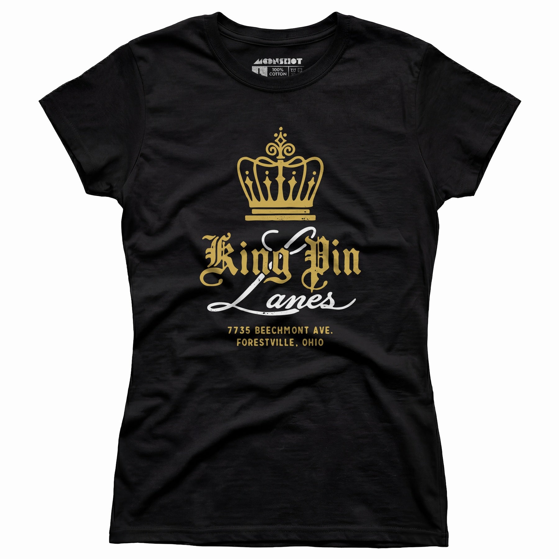 King Pin Lanes - Forestville, OH - Vintage Bowling Alley - Women's T-Shirt