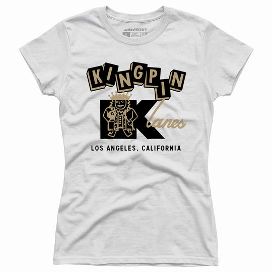 Kingpin Lanes - Los Angeles, CA - Vintage Bowling Alley - Women's T-Shirt