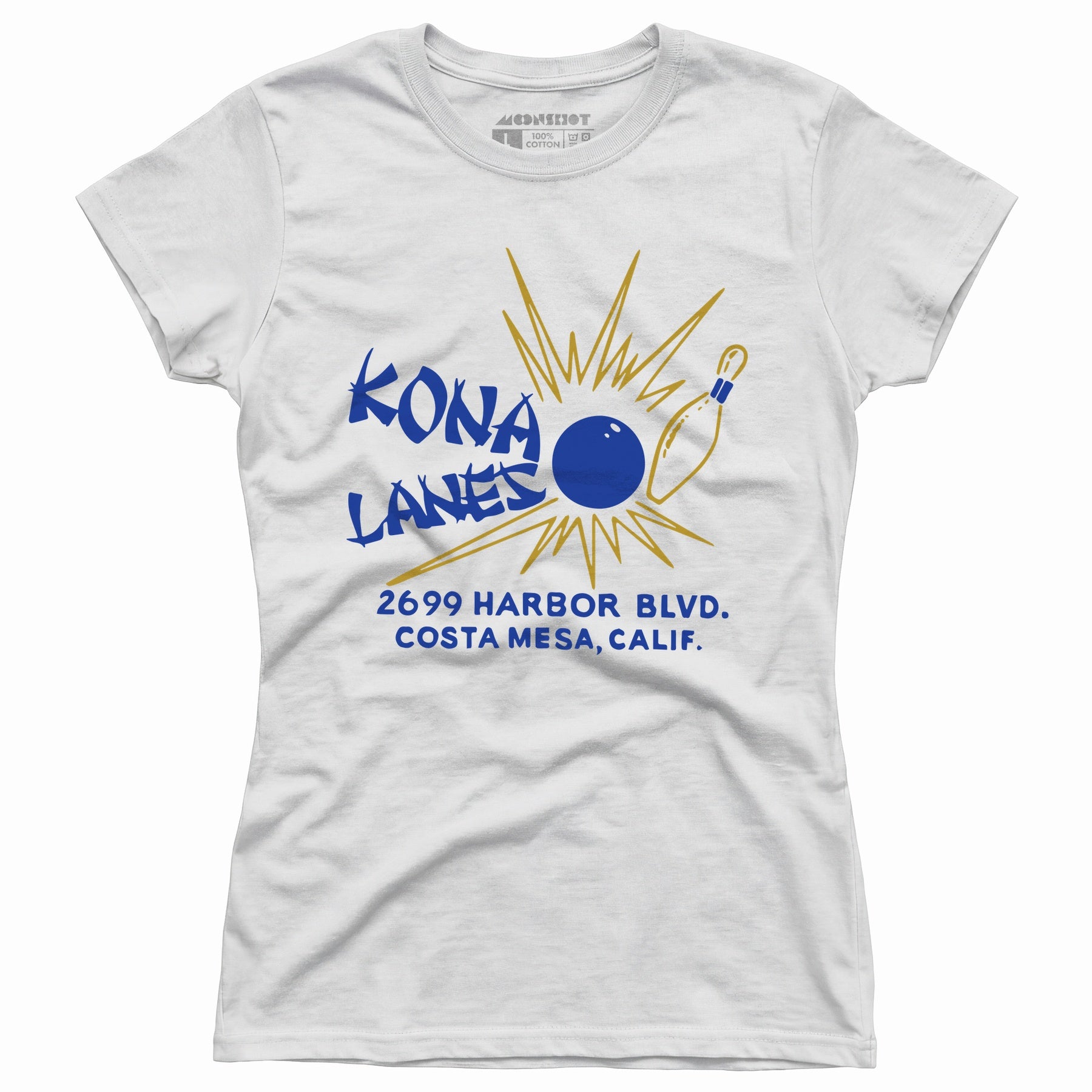 Kona Lanes v2 - Costa Mesa, CA - Vintage Bowling Alley - Women's T-Shirt