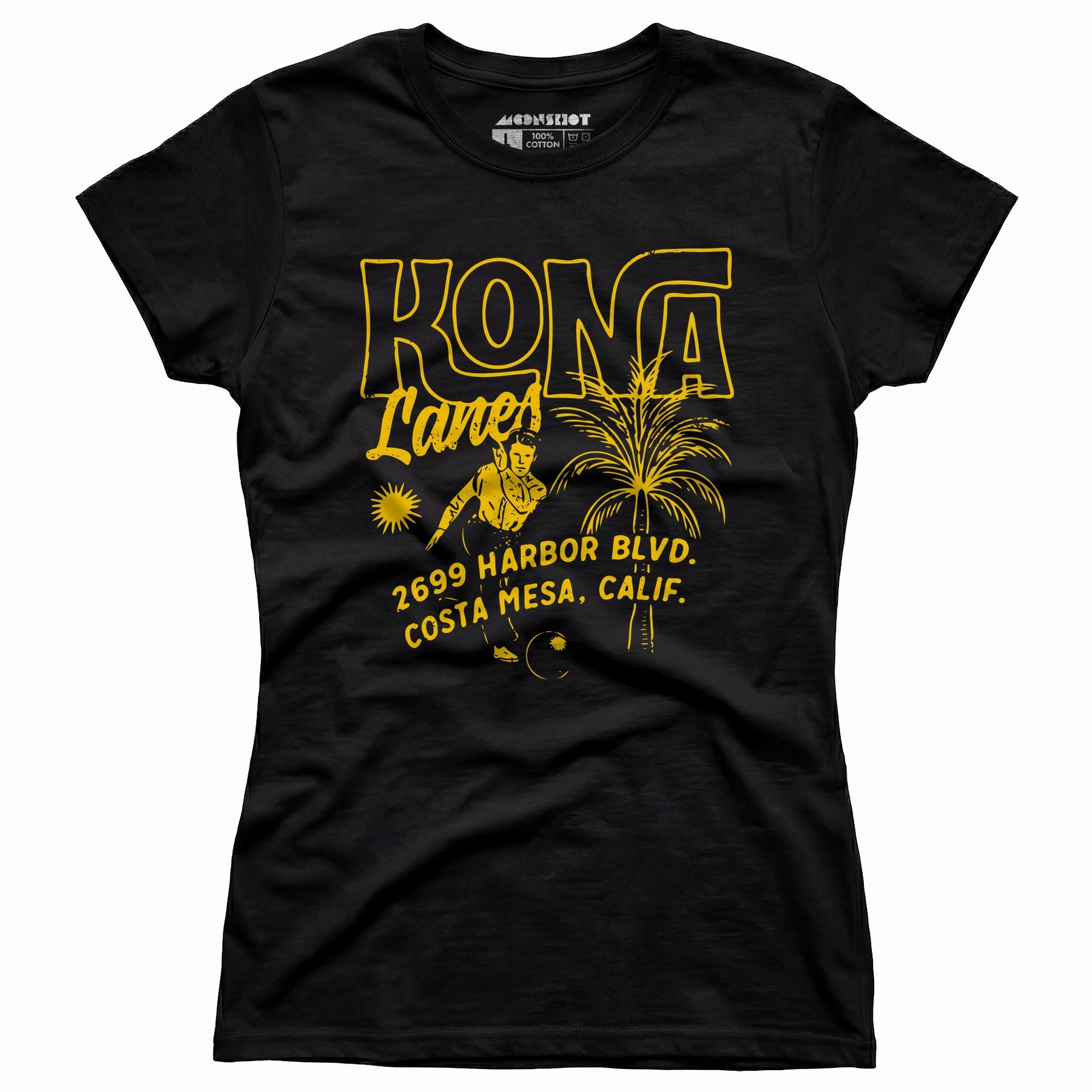 Kona Lanes v3 - Costa Mesa, CA - Vintage Bowling Alley - Women's T-Shirt