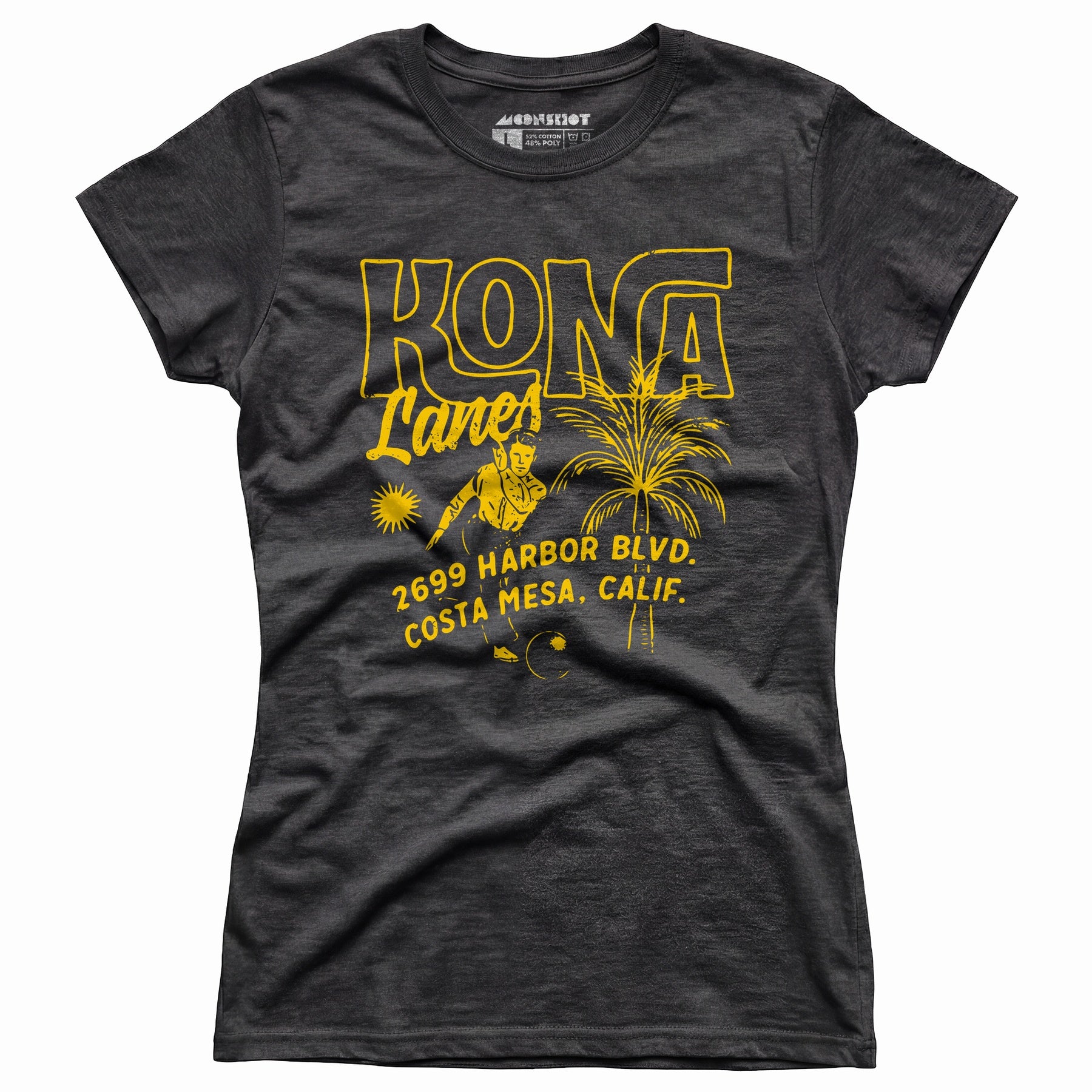 Kona Lanes v3 - Costa Mesa, CA - Vintage Bowling Alley - Women's T-Shirt