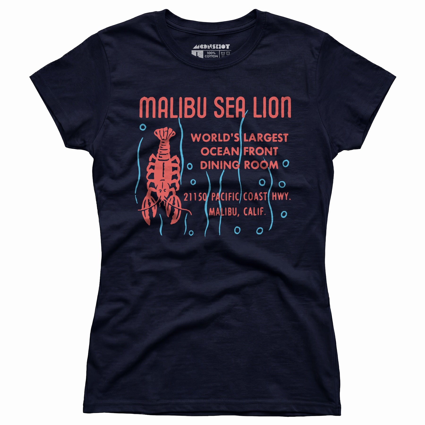 Malibu Sea Lion - Malibu, CA - Vintage Restaurant - Women's T-Shirt