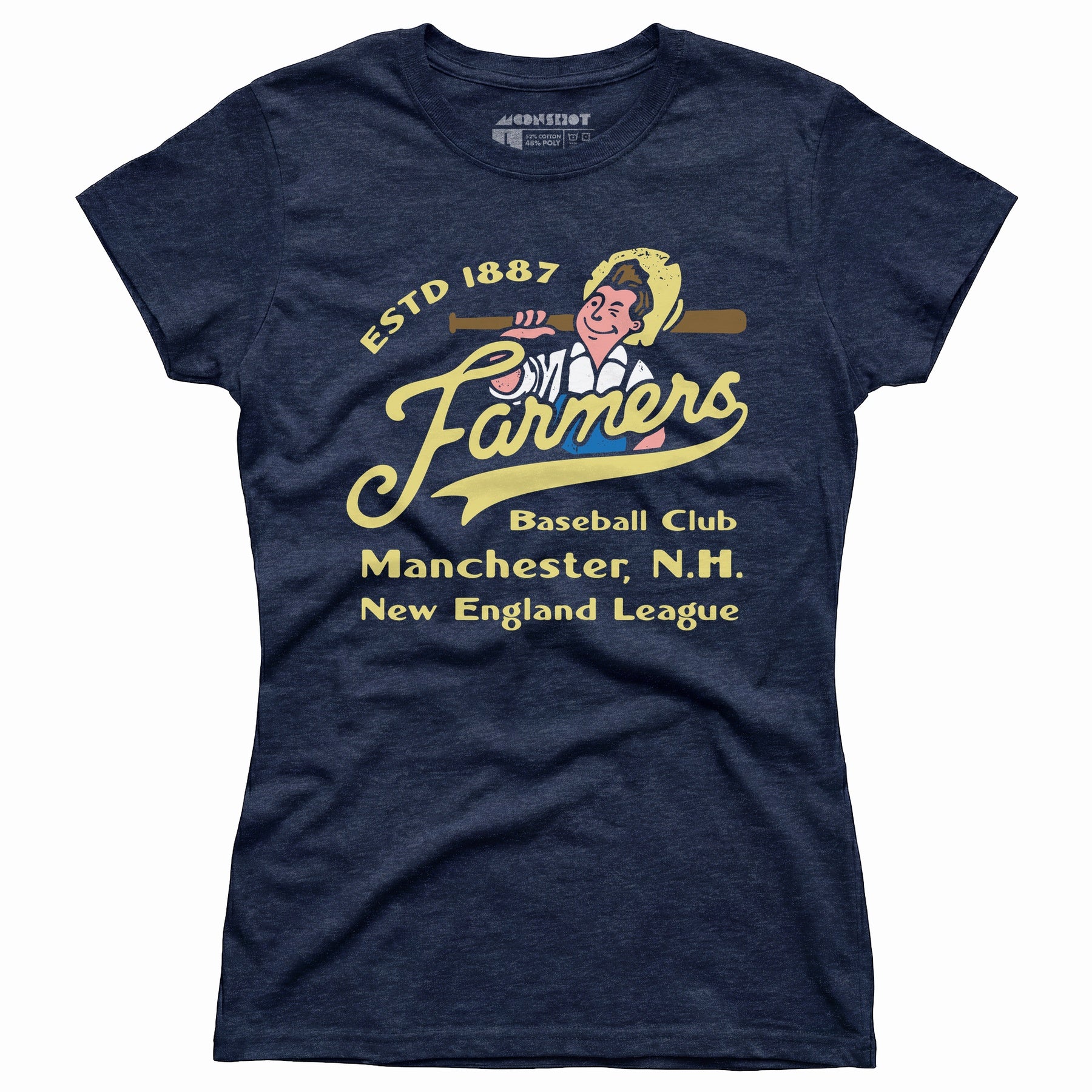 Manchester Farmers - New Hampshire - Vintage Defunct Baseball Teams - Women's T-Shirt
