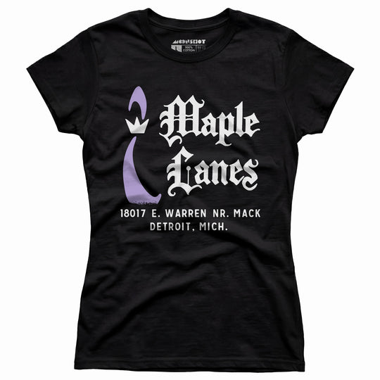 Maple Lanes - Detroit, MI - Vintage Bowling Alley - Women's T-Shirt
