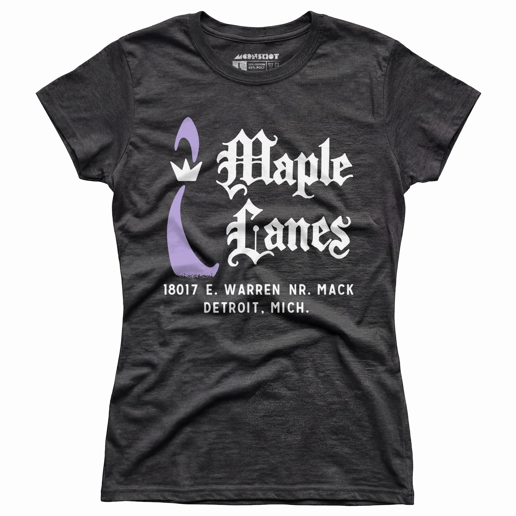 Maple Lanes - Detroit, MI - Vintage Bowling Alley - Women's T-Shirt