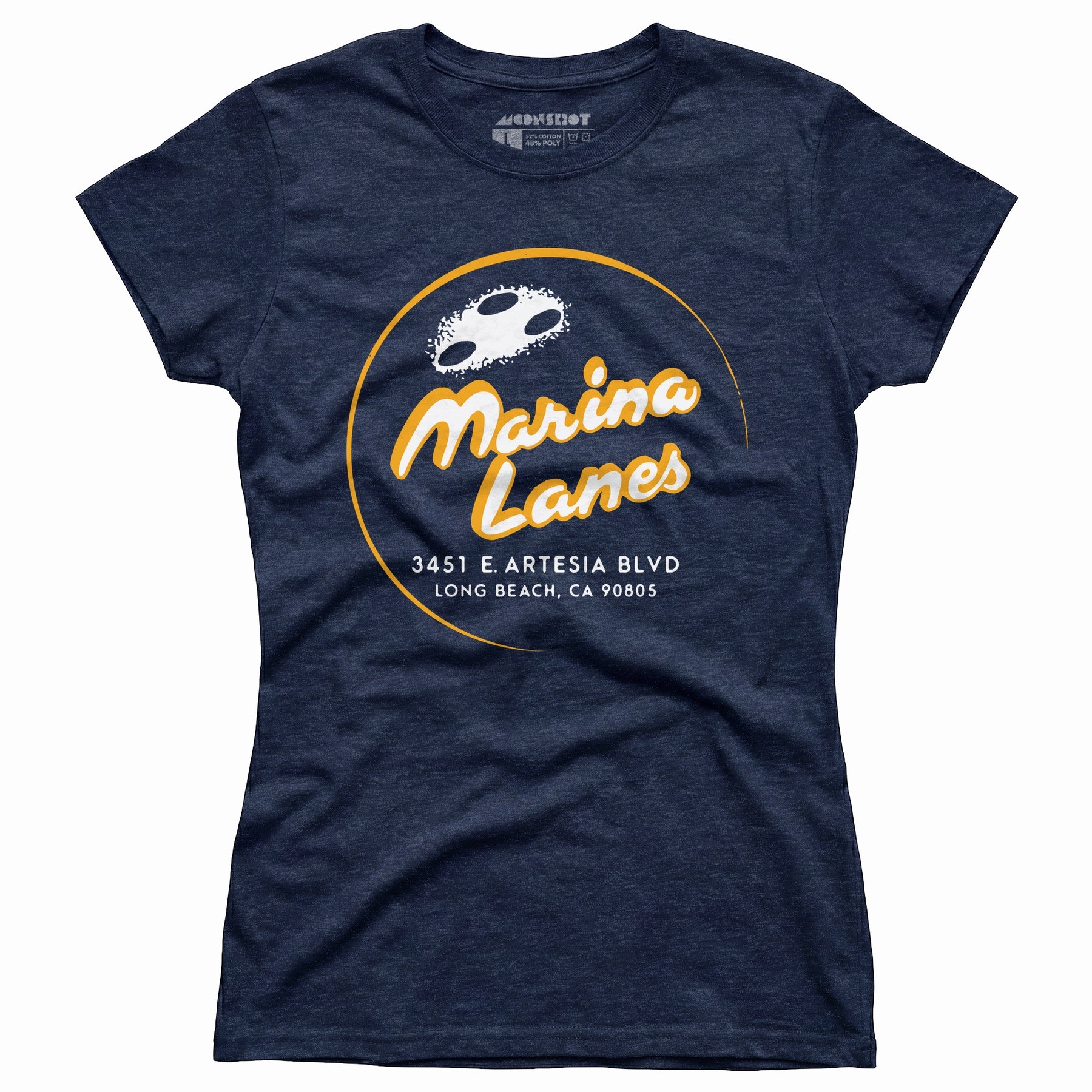 Marina Lanes - Long Beach, CA - Vintage Bowling Alley - Women's T-Shirt