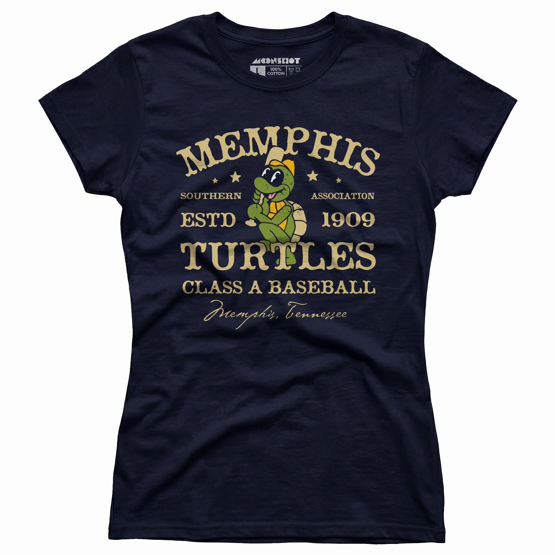 Memphis Turtles - Tennessee - Vintage Defunct Baseball Teams - Women's T-Shirt