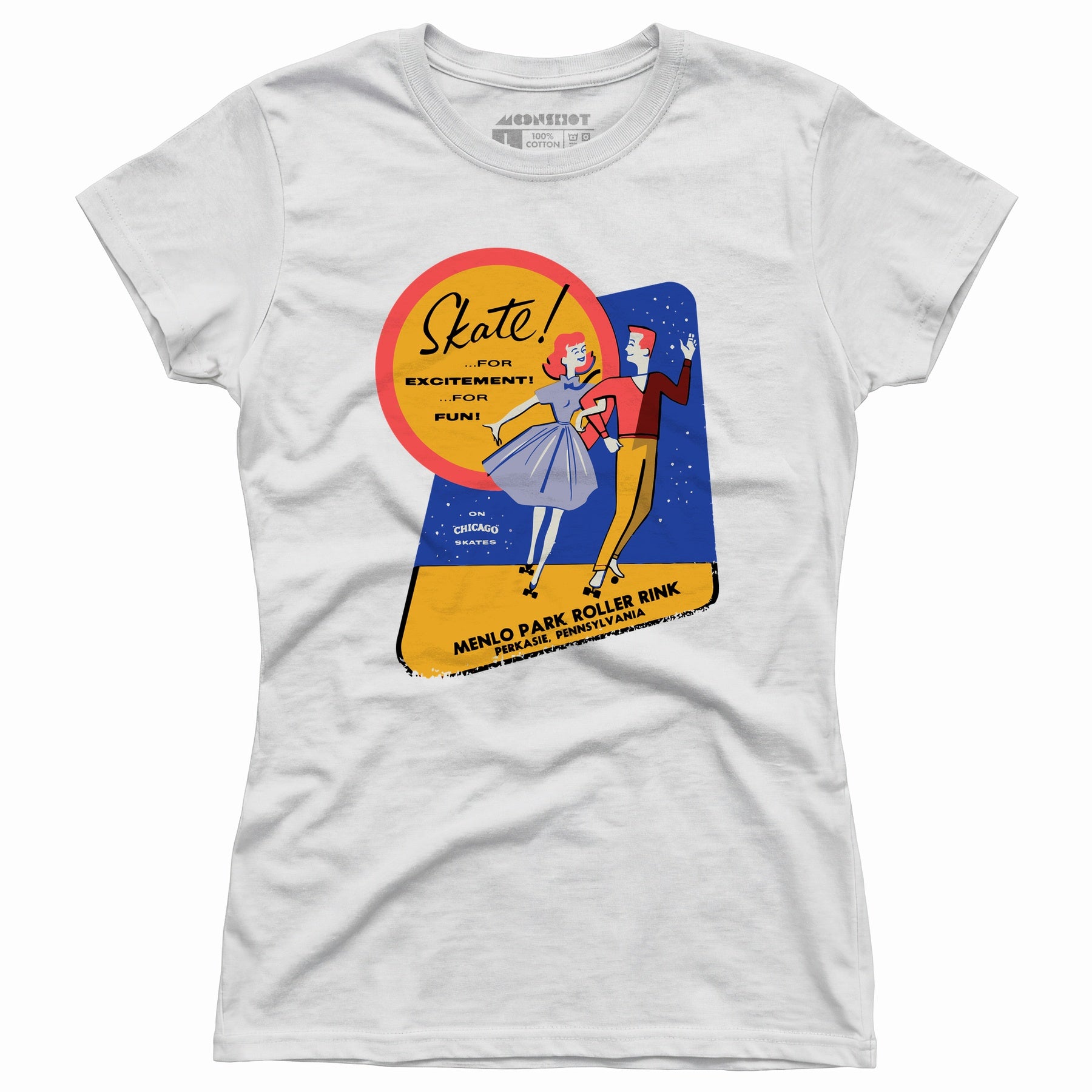 Menlo Park Roller Rink - Perkasie, PA - Vintage Roller Rink - Women's T-Shirt