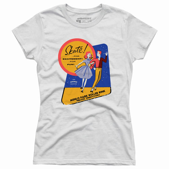 Menlo Park Roller Rink - Perkasie, PA - Vintage Roller Rink - Women's T-Shirt