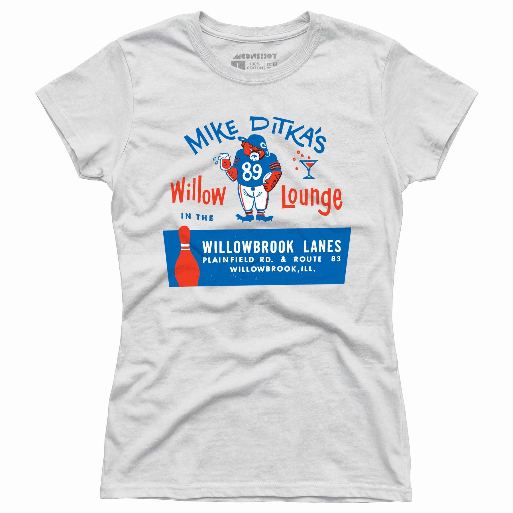 Mike Ditka's Willow Lounge - Willowbrook, IL - Vintage Bowling Alley - Women's T-Shirt