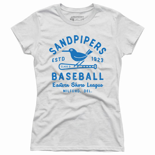 Milford Sandpipers - Delaware - Vintage Defunct Baseball Teams - Women's T-Shirt