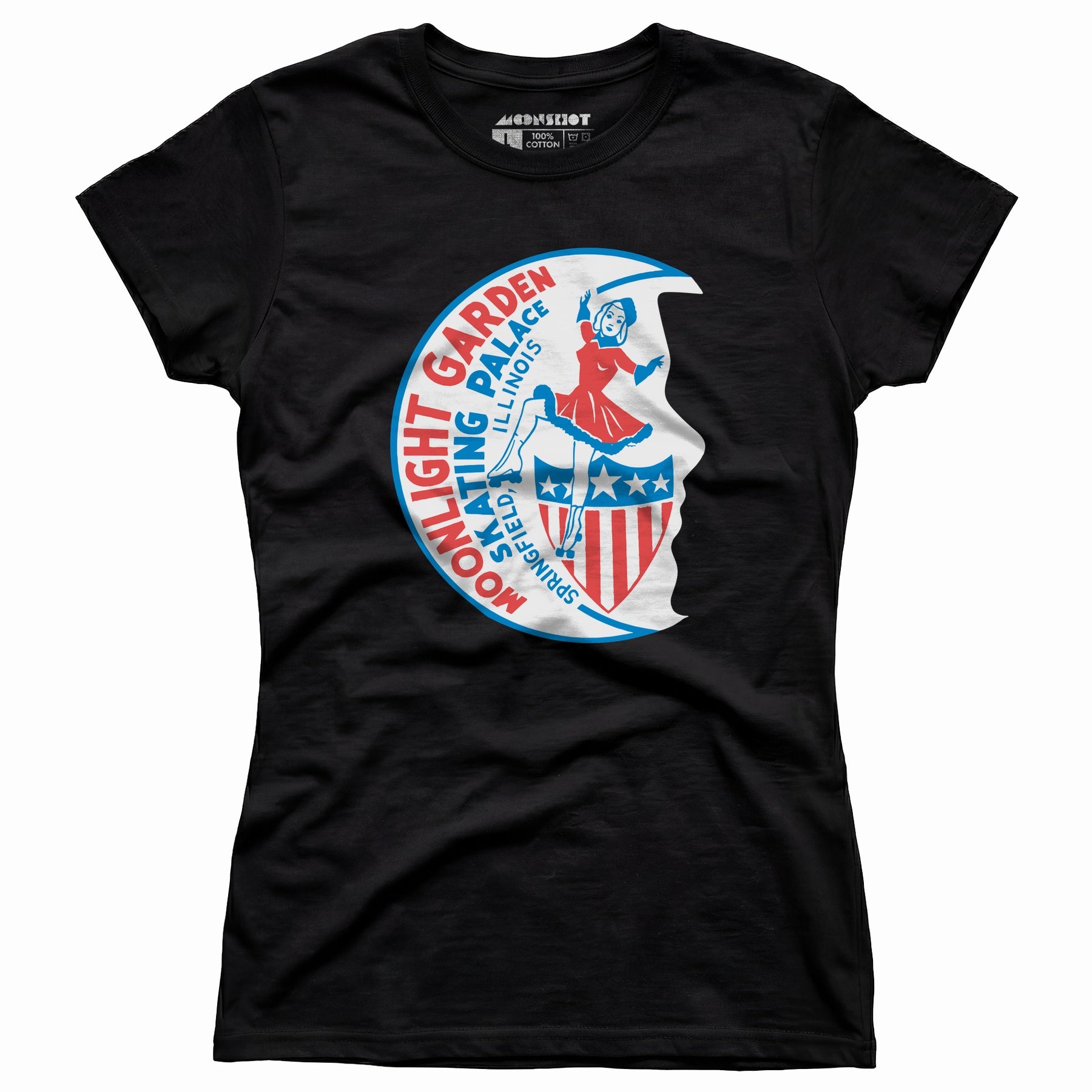 Moonlight Garden Skating Palace - Springfield, IL - Vintage Roller Rink - Women's T-Shirt