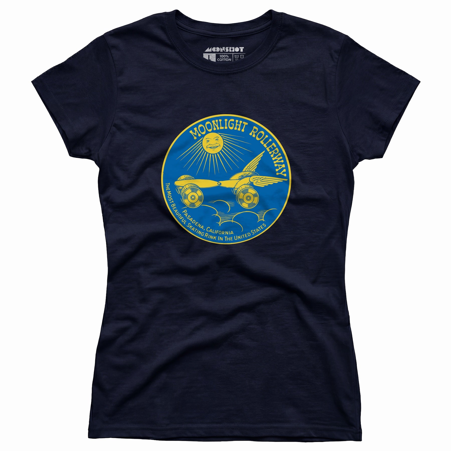 Moonlight Rollerway - Pasadena, CA - Vintage Roller Rink - Women's T-Shirt