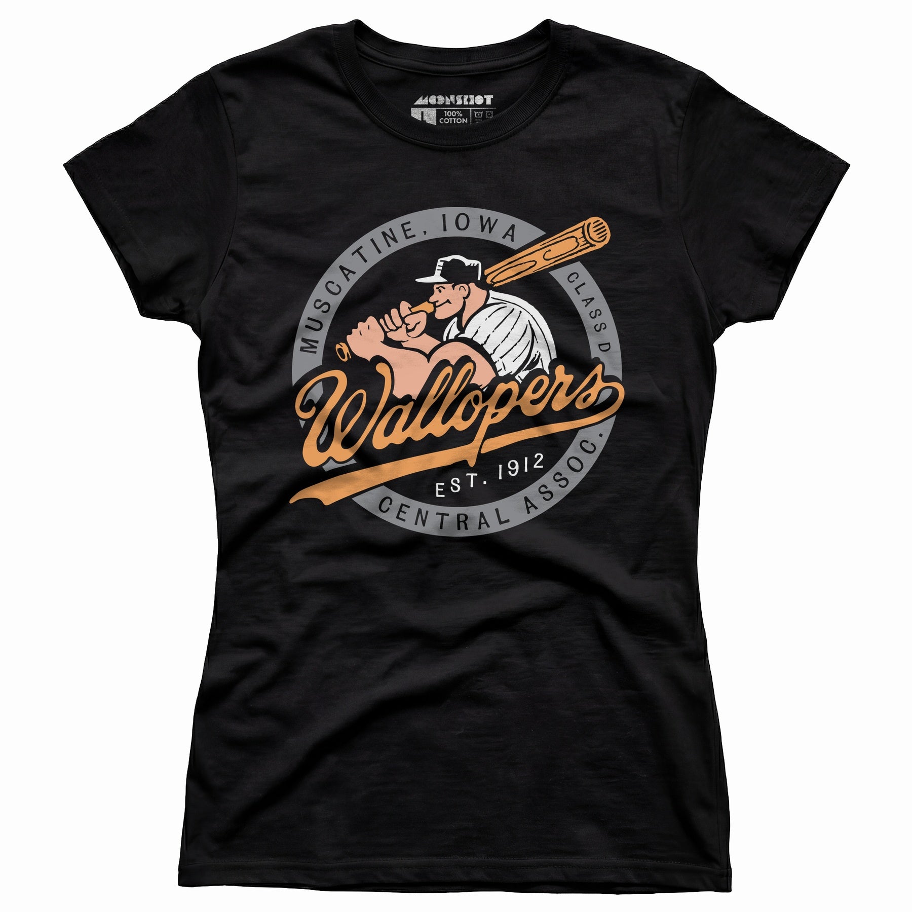 Muscatine Wallopers - Iowa  - Vintage Defunct Baseball Teams - Women's T-Shirt