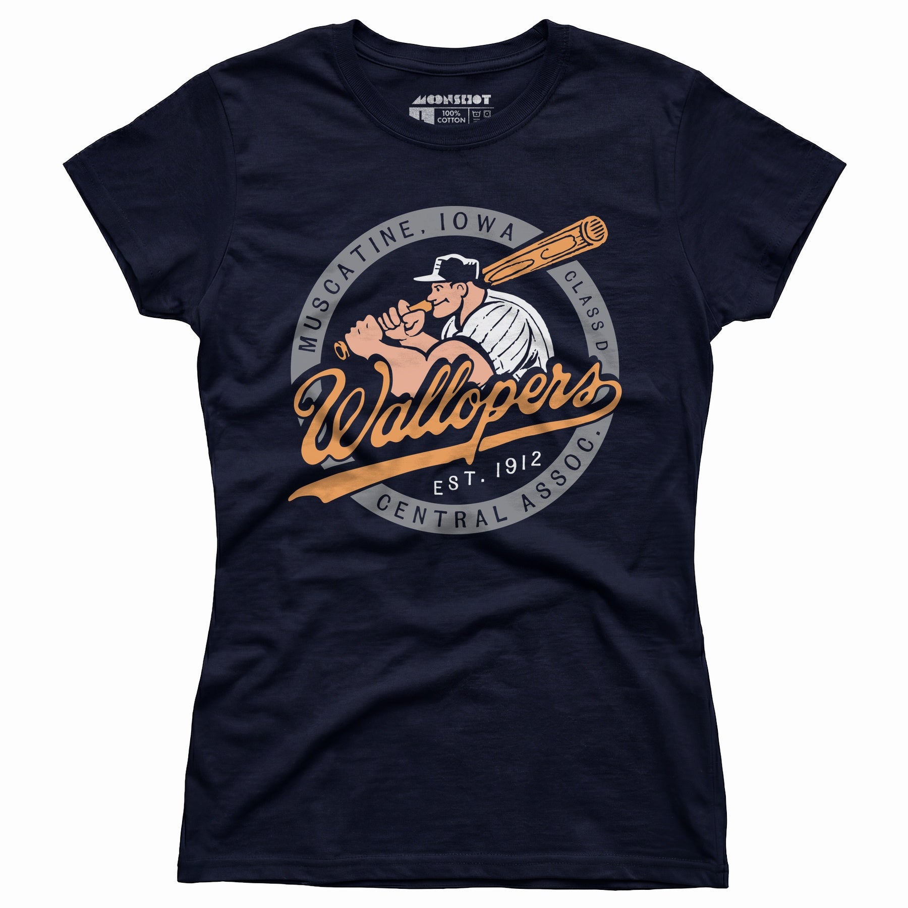 Muscatine Wallopers - Iowa  - Vintage Defunct Baseball Teams - Women's T-Shirt