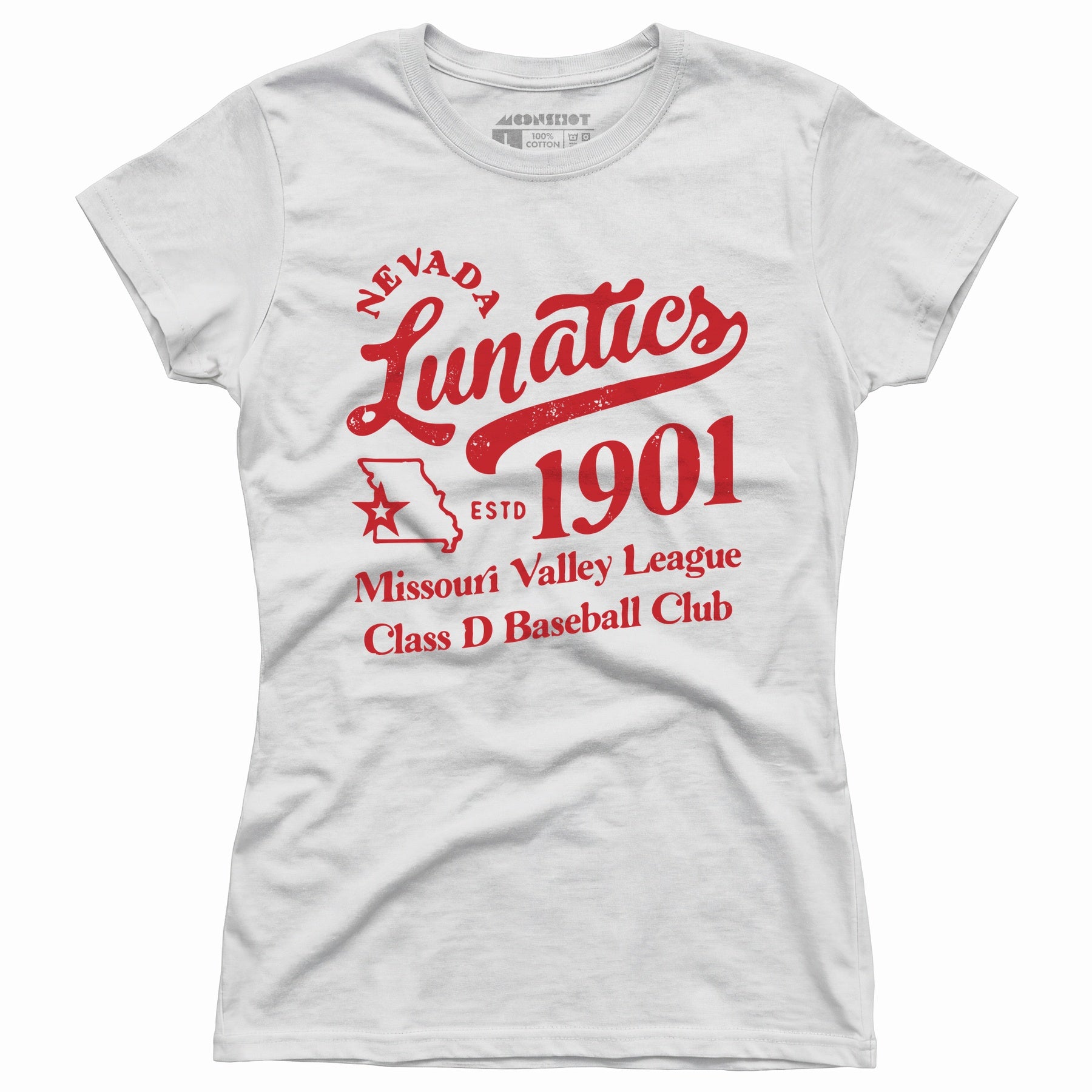 Nevada Lunatics - Missouri - Vintage Defunct Baseball Teams - Women's T-Shirt