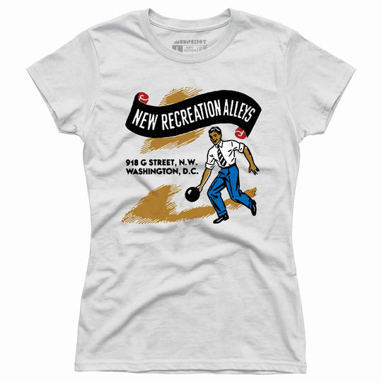New Recreation Alleys - Washington D.C. - Vintage Bowling Alley - Women's T-Shirt