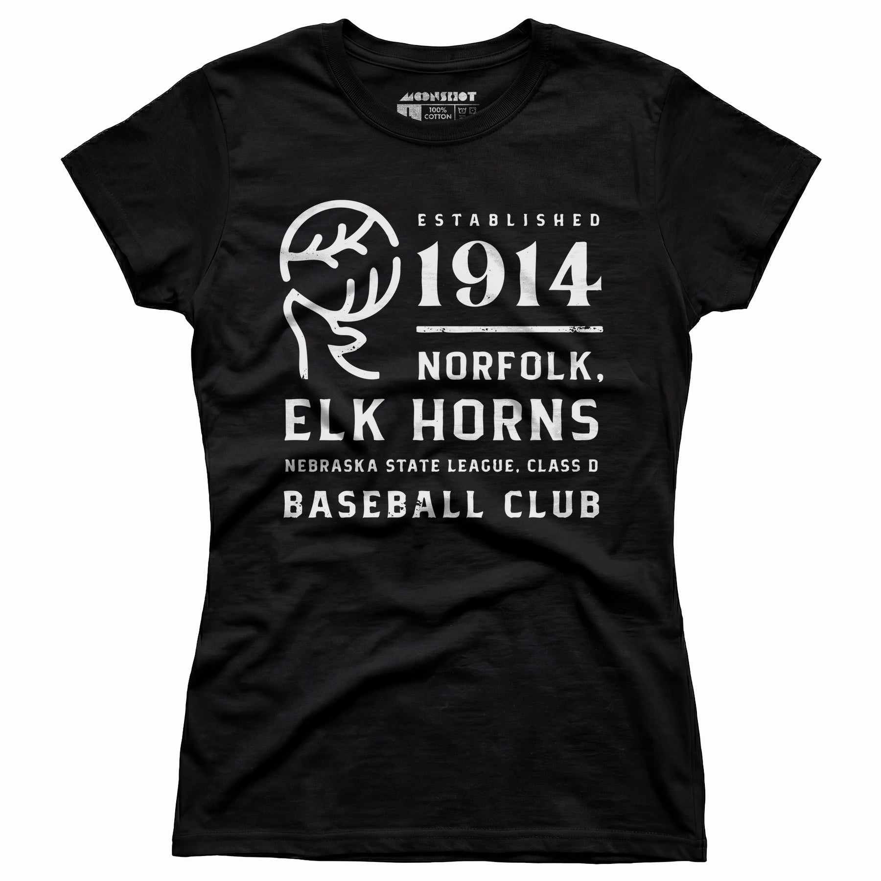 Norfolk Elk Horns - Nebraska - Vintage Defunct Baseball Teams - Women's T-Shirt