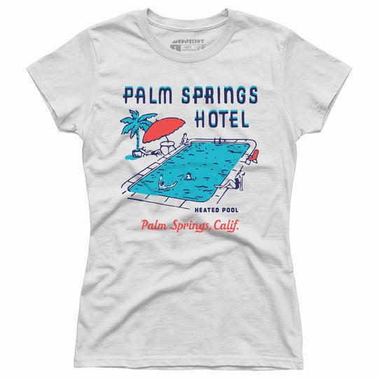 Palm Springs Hotel Pool - Vintage Greater Palm Springs, CA - Women's T-Shirt