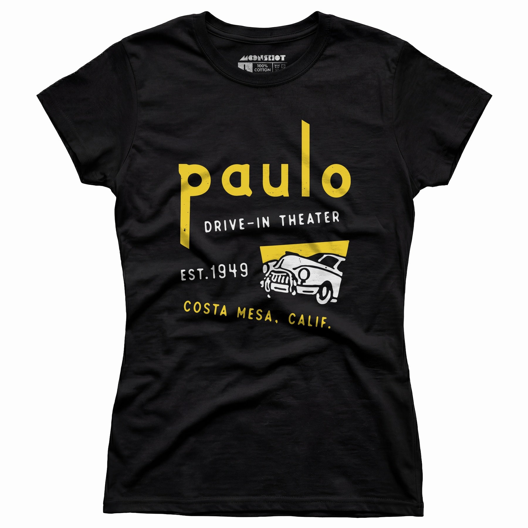 Paulo - Costa Mesa, CA - Vintage Drive-In Movie Theater - Women's T-Shirt