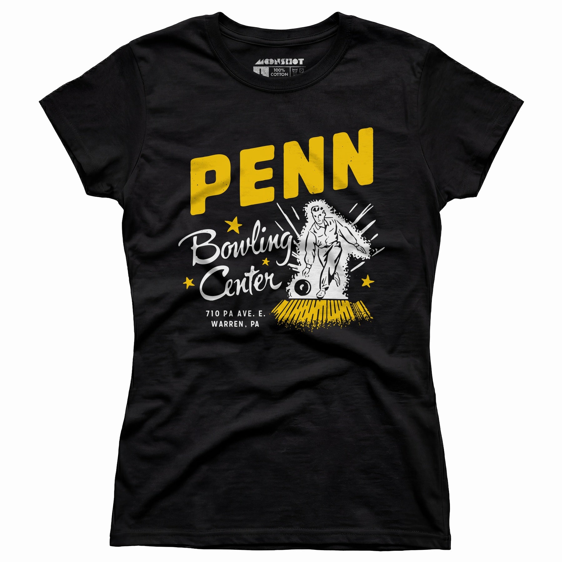 Penn Bowling Center - Warren, PA - Vintage Bowling Alley - Women's T-Shirt