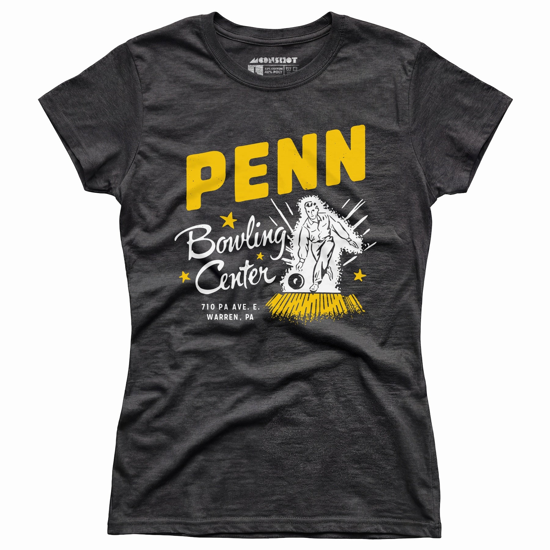 Penn Bowling Center - Warren, PA - Vintage Bowling Alley - Women's T-Shirt