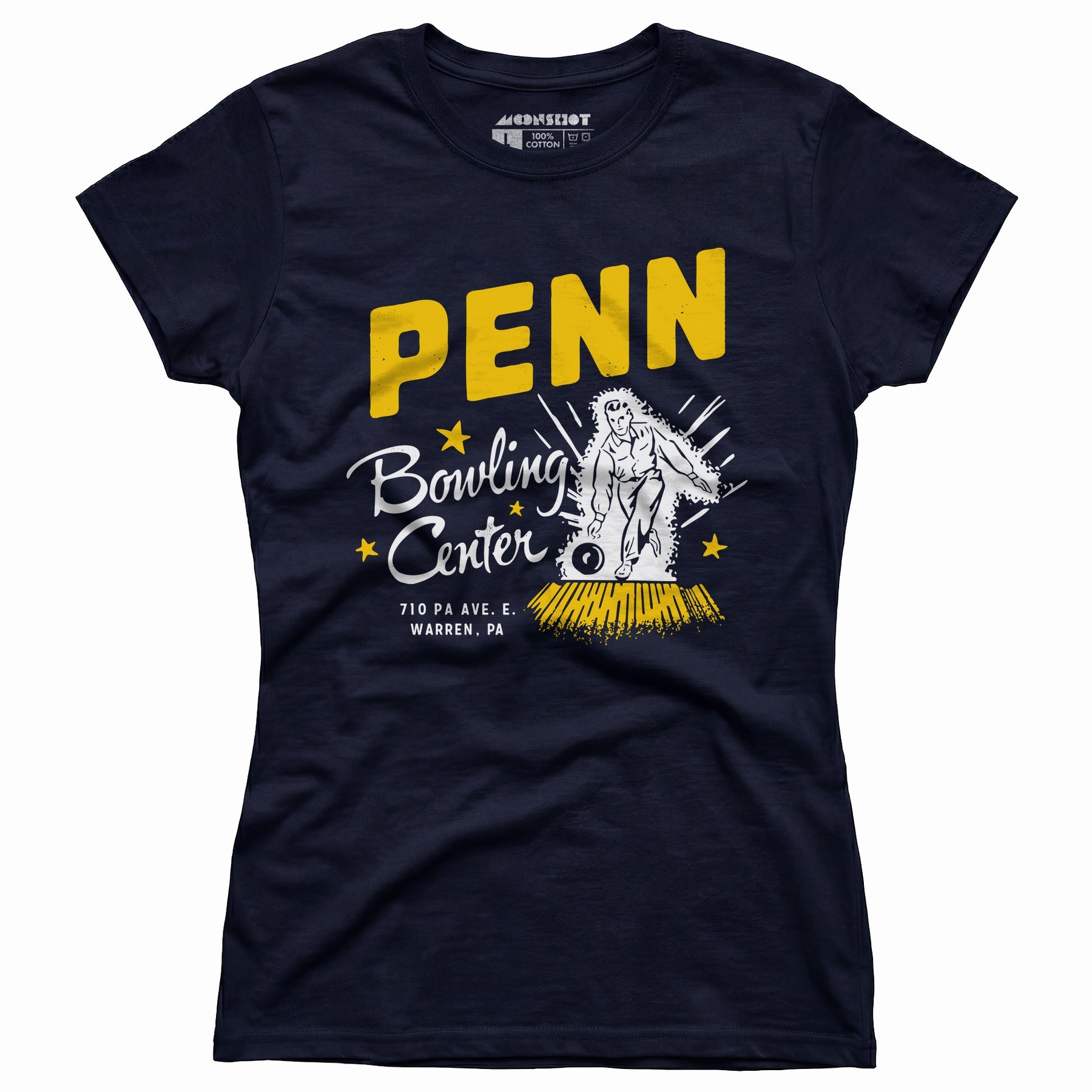 Penn Bowling Center - Warren, PA - Vintage Bowling Alley - Women's T-Shirt