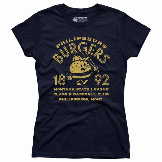 Philipsburg Burgers - Montana - Vintage Defunct Baseball Teams - Women's T-Shirt
