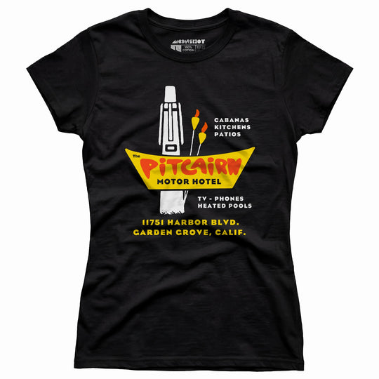 Pitcairn Motor Hotel - Garden Grove, CA - Vintage Hotel - Women's T-Shirt