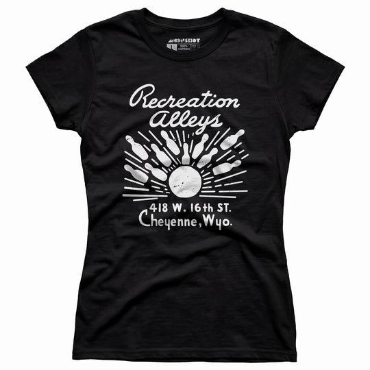 Recreation Alleys - Cheyenne, WY - Vintage Bowling Alley - Women's T-Shirt