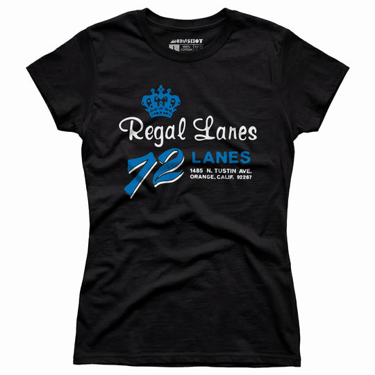 Regal Lanes - Orange, CA - Vintage Bowling Alley - Women's T-Shirt