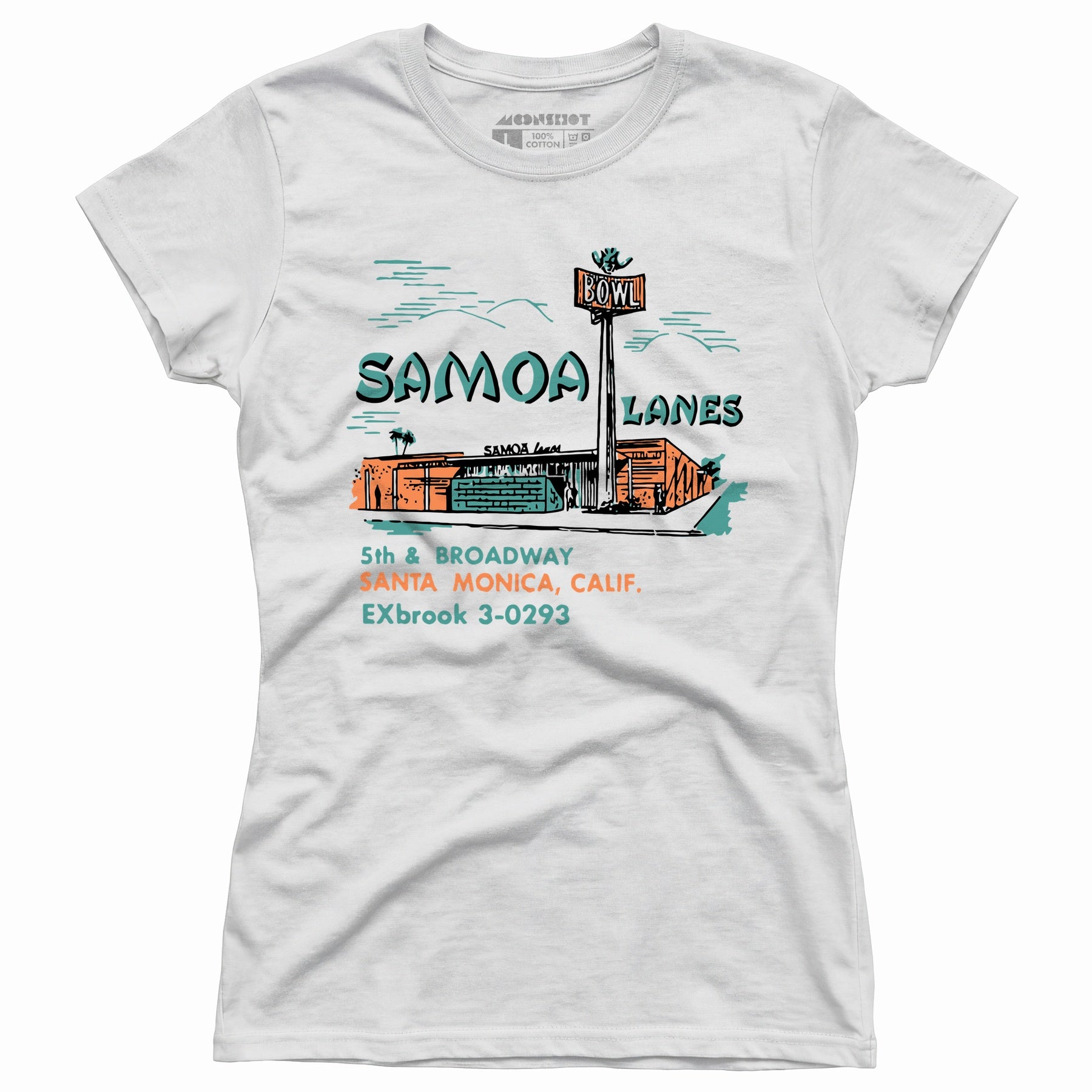 Samoa Lanes - Santa Monica, CA - Vintage Bowling Alley - Women's T-Shirt