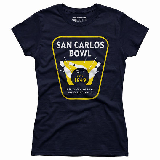San Carlos Bowl - San Carlos, CA - Vintage Bowling Alley - Women's T-Shirt