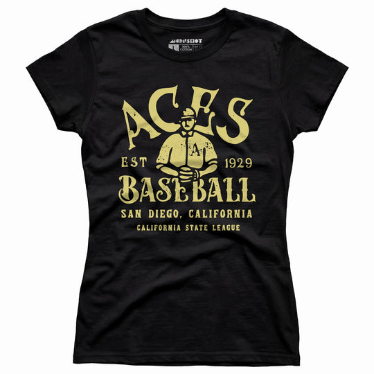 San Diego Aces - California - Vintage Defunct Baseball Teams - Women's T-Shirt