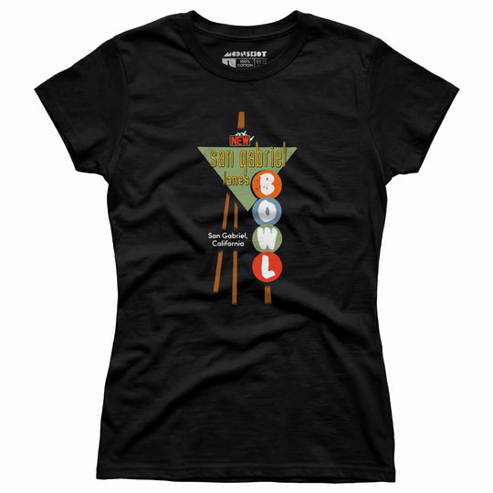San Gabriel Lanes - San Gabriel, CA - Vintage Bowling Alley - Women's T-Shirt