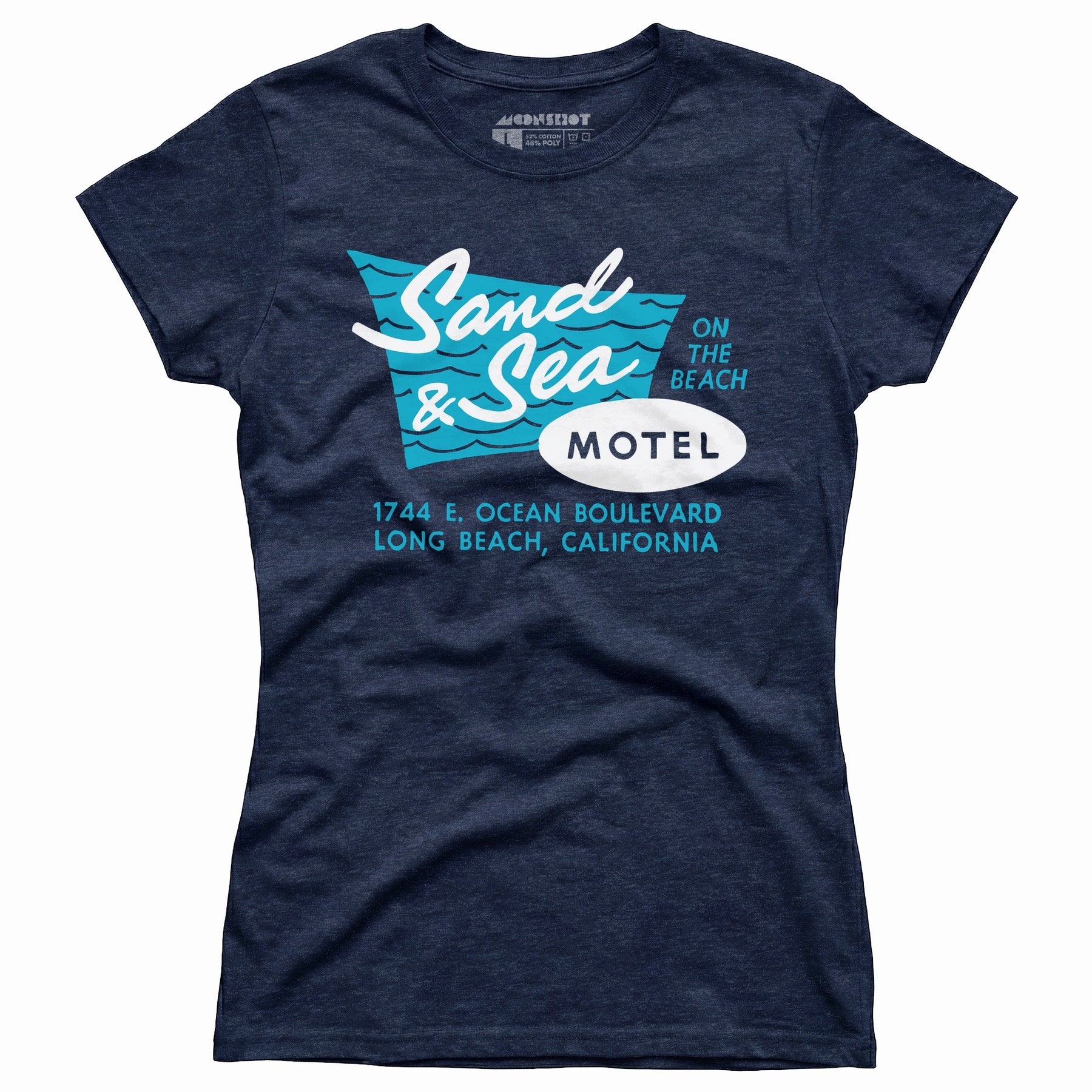 Sand & Sea Motel - Long Beach, CA - Vintage Motel - Women's T-Shirt