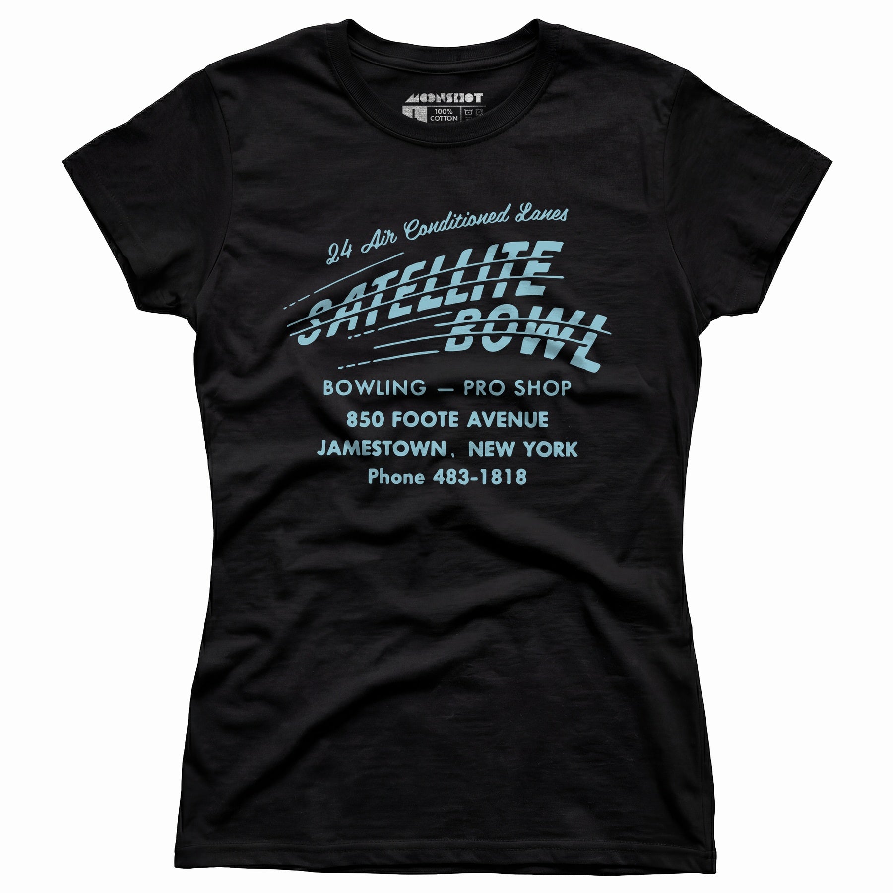 Satellite Bowl - Jamestown, NY - Vintage Bowling Alley - Women's T-Shirt