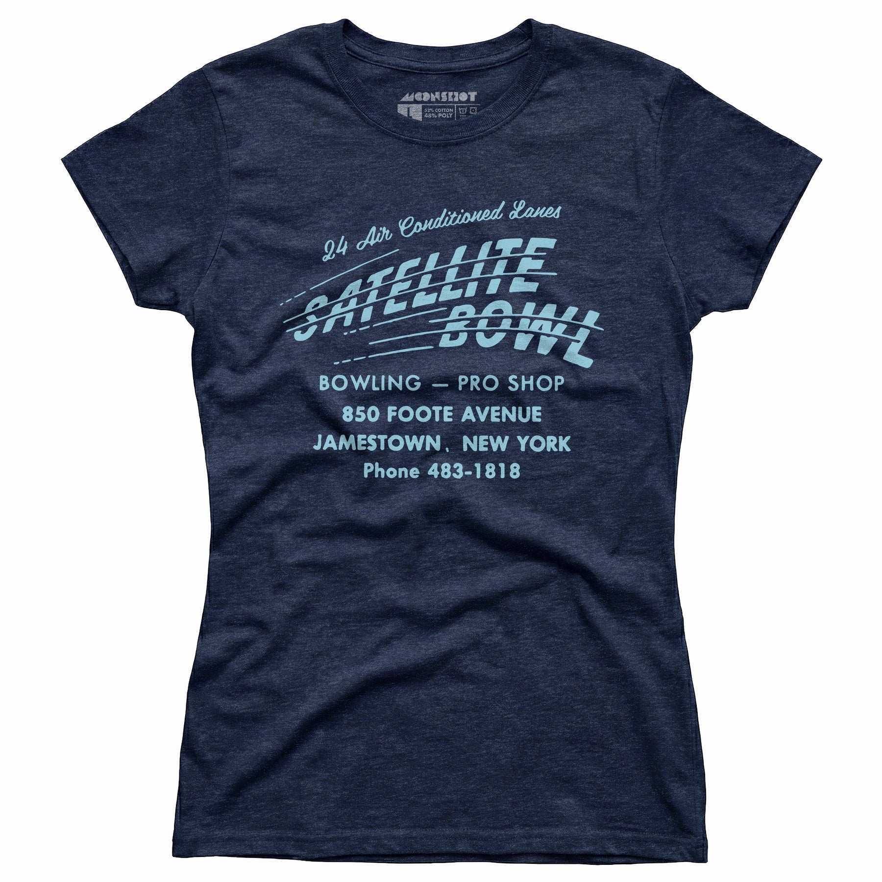 Satellite Bowl - Jamestown, NY - Vintage Bowling Alley - Women's T-Shirt