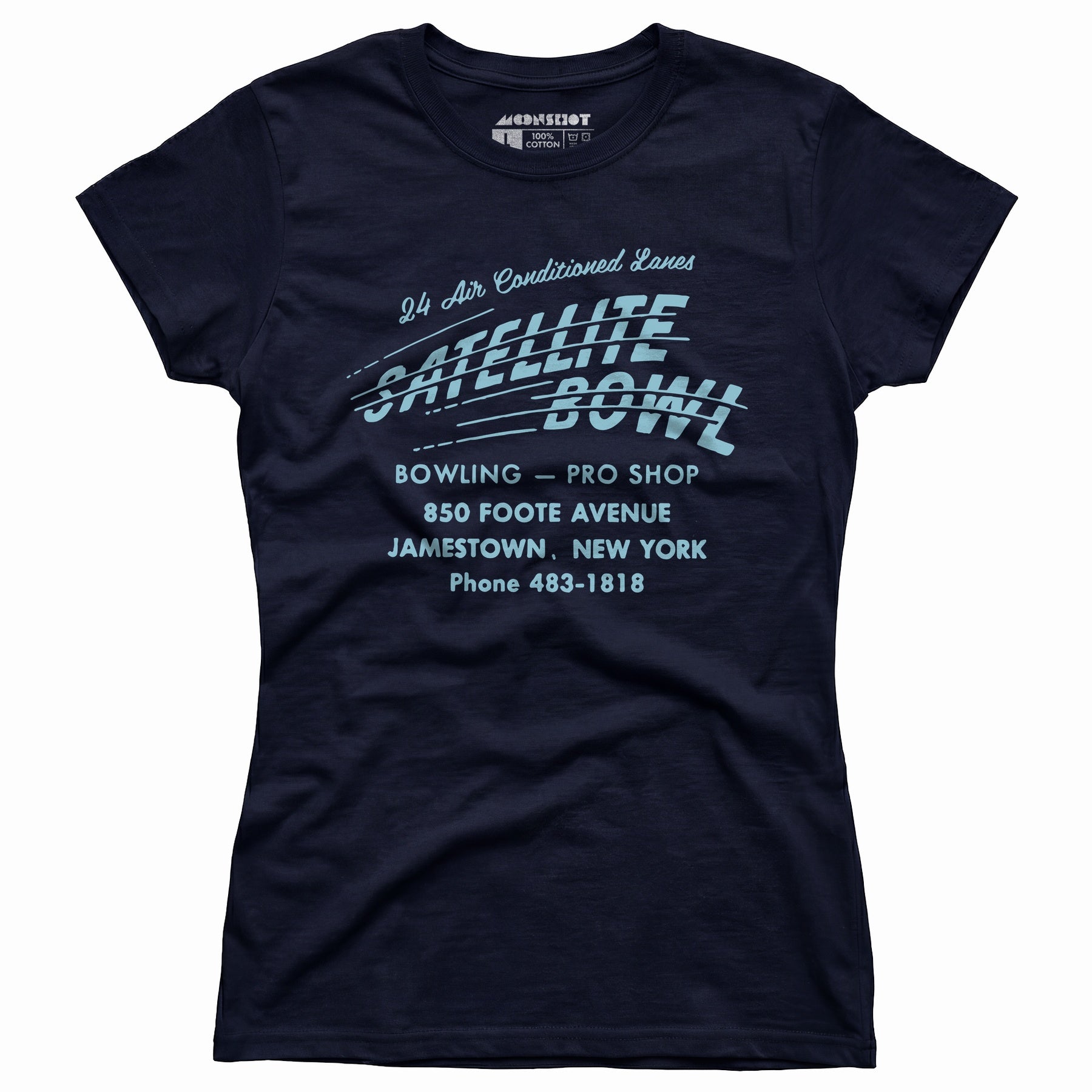 Satellite Bowl - Jamestown, NY - Vintage Bowling Alley - Women's T-Shirt