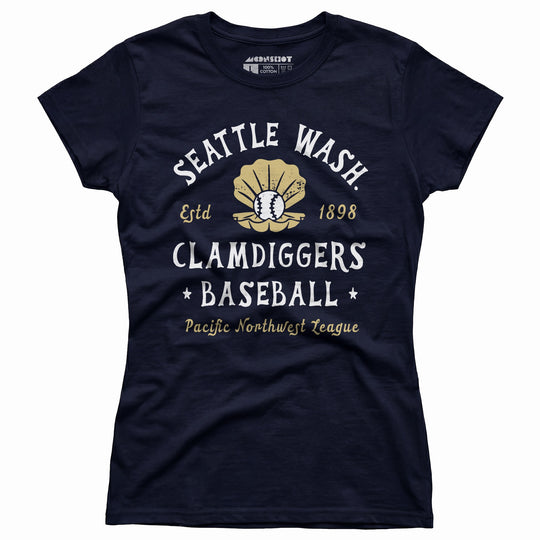 Seattle Clamdiggers - Washington - Vintage Defunct Baseball Teams - Women's T-Shirt