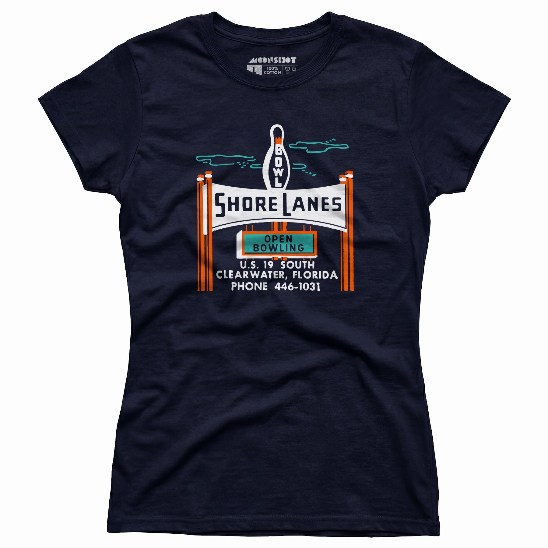 Shore Lanes - Clearwater, FL - Vintage Bowling Alley - Women's T-Shirt